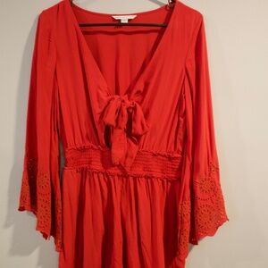 American Eagle Red Romper